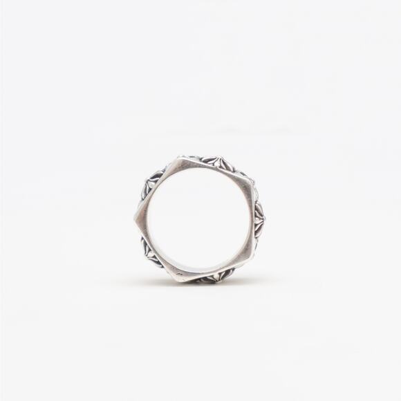 RARE CHROME HEARTS 2014 PENTAGON CH PLUS RING 925 Sterling Silver USA Size : 10 - Picture 9 of 16